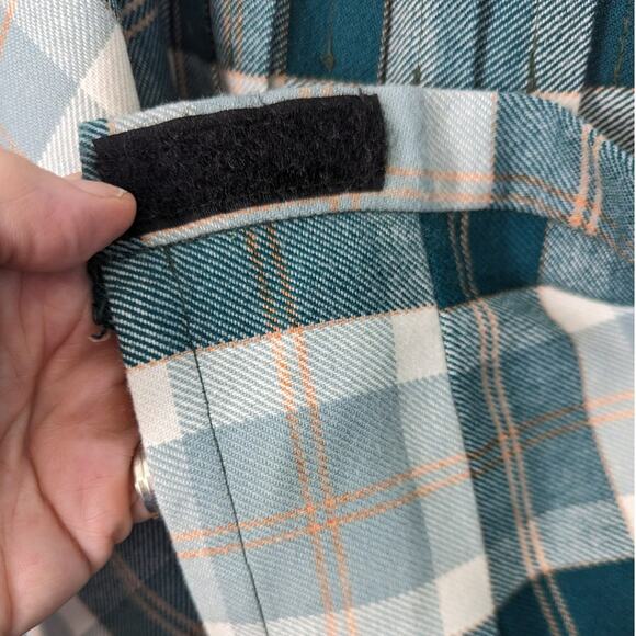 Vintage Border Glen Plaid Long Maxi Skirt Kilt Green White Wool Blend Made in UK - Picture 6 of 11